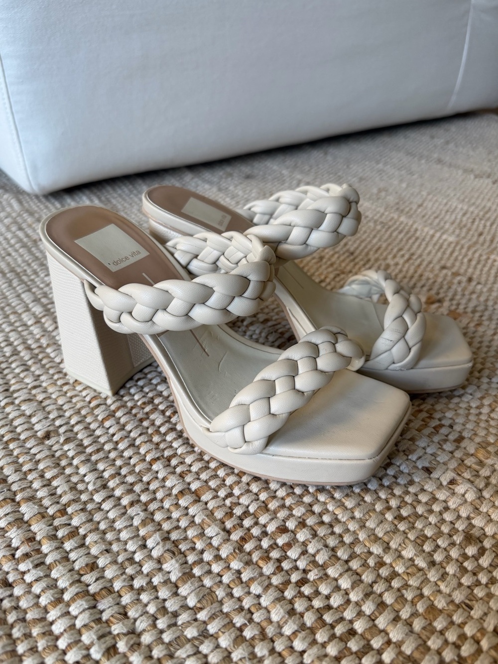 Dolce Vita Ivory Stella Ashby Platform Sandals